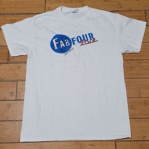 Rare Vintage Autographed Fab Four Live Men's M Tee Shirt